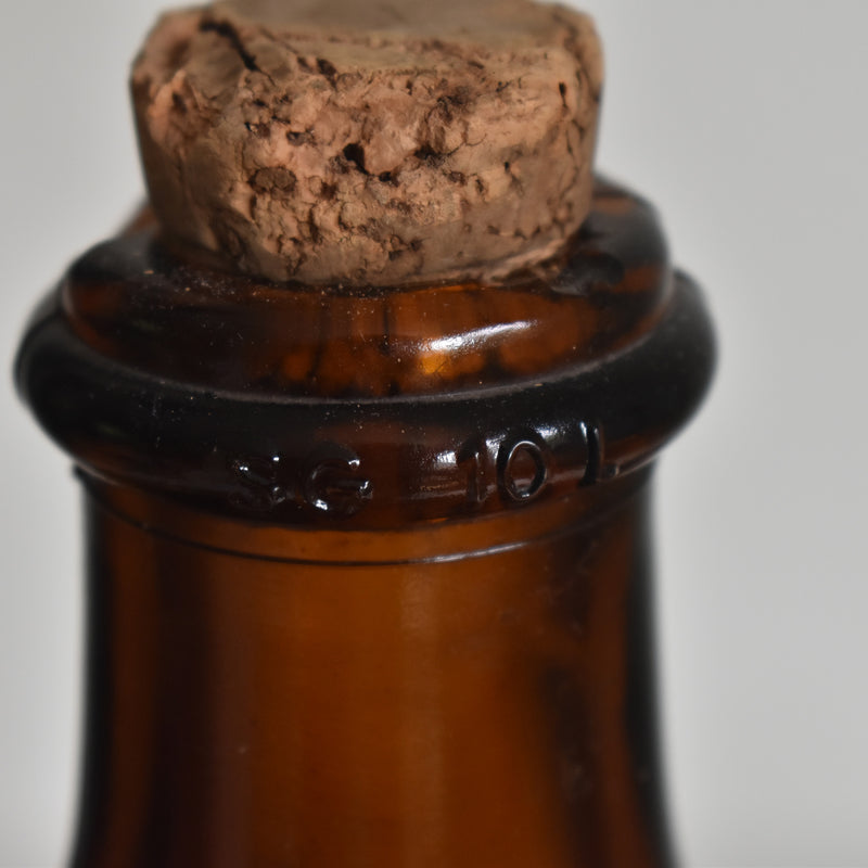 Antique Demijohn Bottle with Basket, Brown