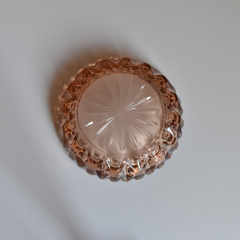 Vintage Pink Glass Ashtray