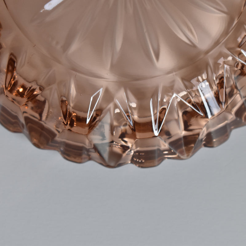 Vintage Pink Glass Ashtray