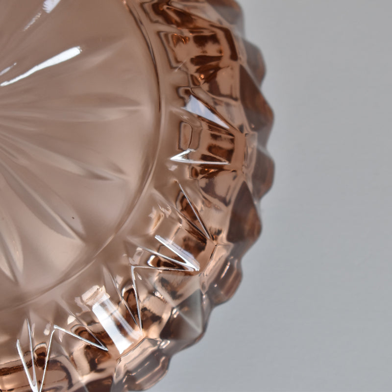 Vintage Pink Glass Ashtray