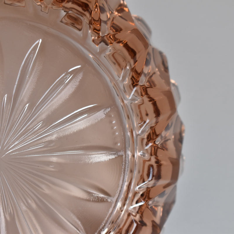 Vintage Pink Glass Ashtray