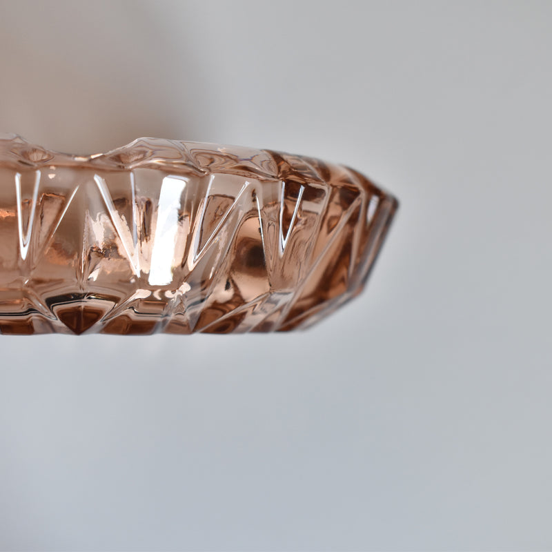 Vintage Pink Glass Ashtray
