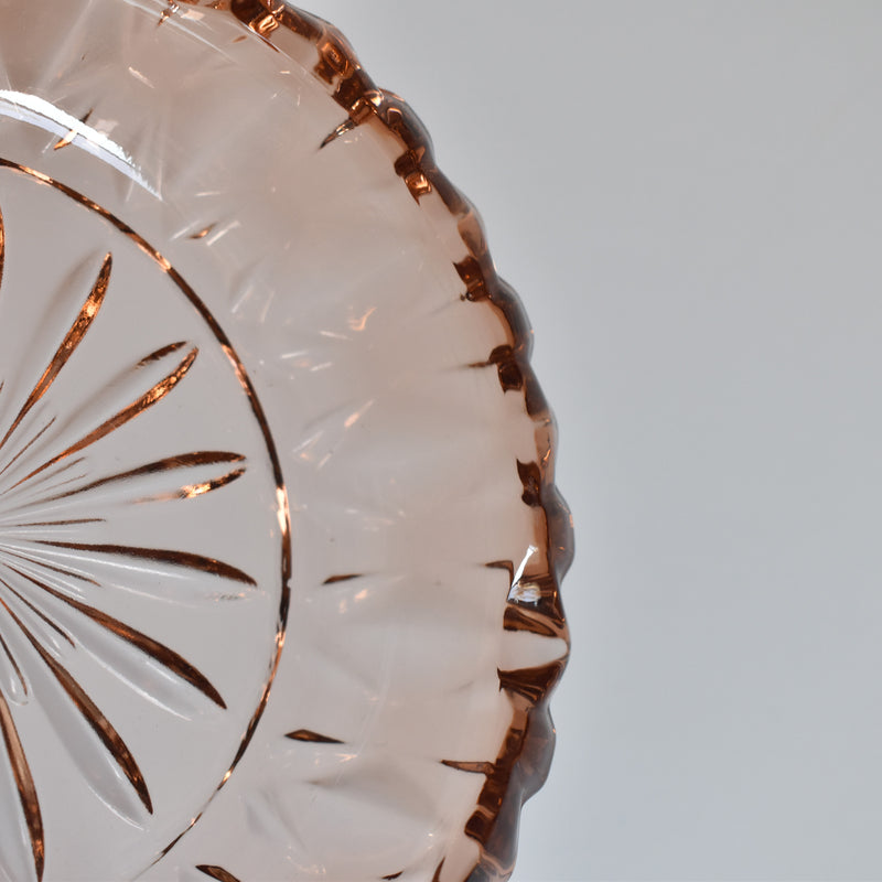Vintage Pink Glass Ashtray