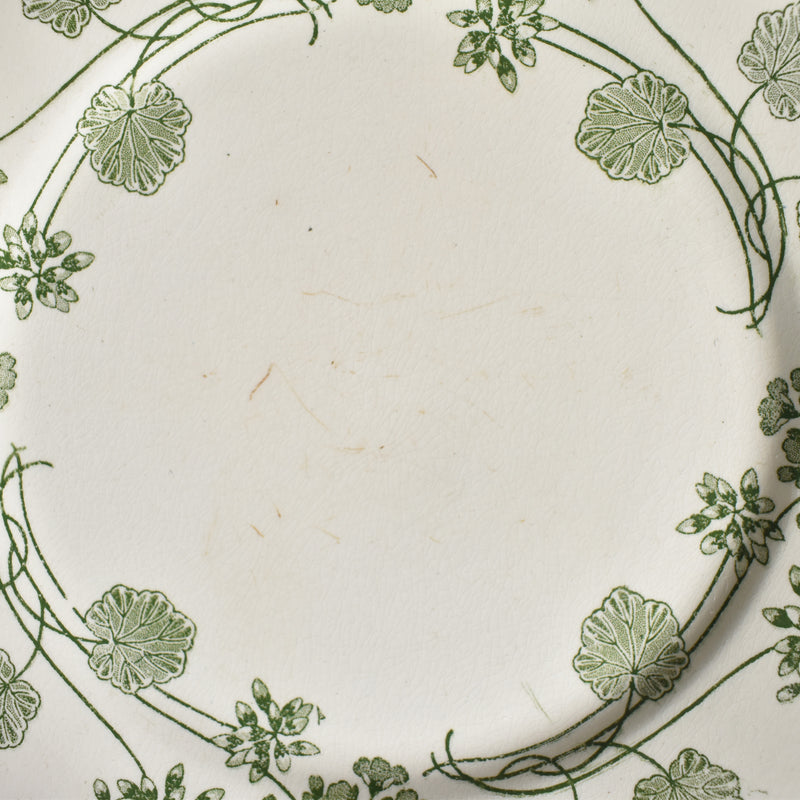 Antique Dessert Plate U&C Sarreguemines Géranium A