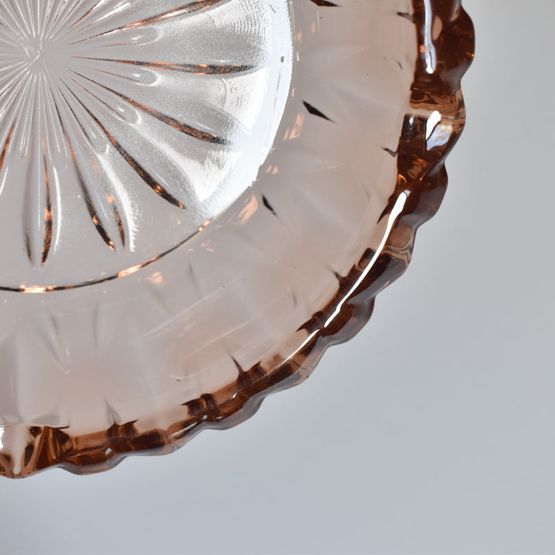 Vintage Pink Glass Ashtray