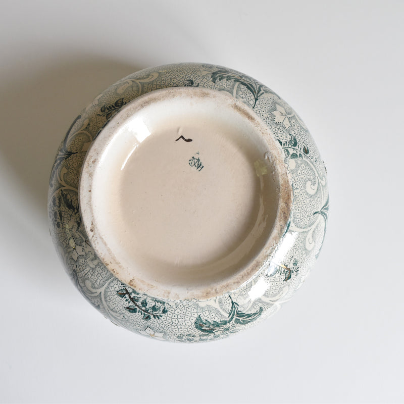Antique Sugar Pot, Creil et Montereau, Muguet (Lily of the Valley)