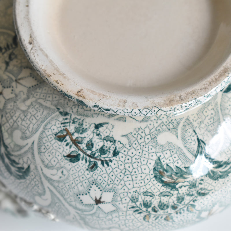 Antique Sugar Pot, Creil et Montereau, Muguet (Lily of the Valley)
