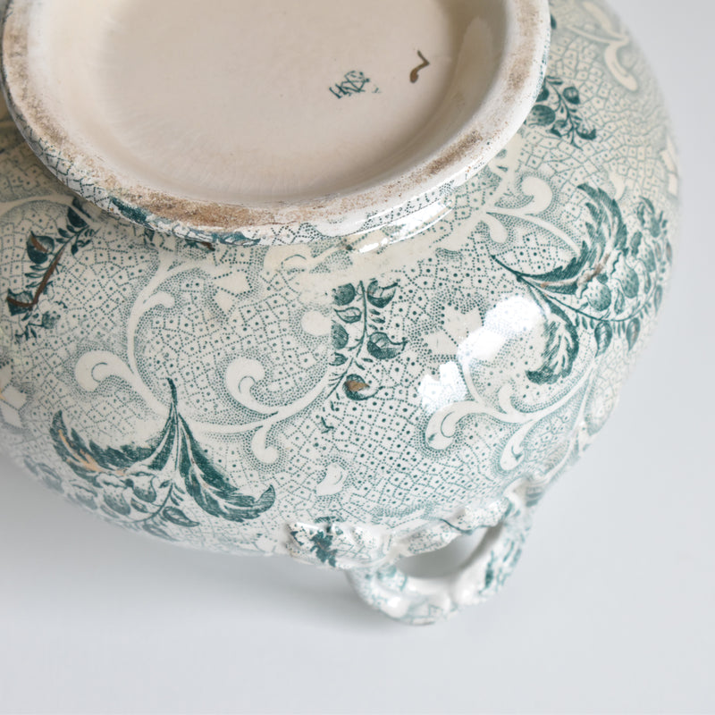 Antique Sugar Pot, Creil et Montereau, Muguet (Lily of the Valley)