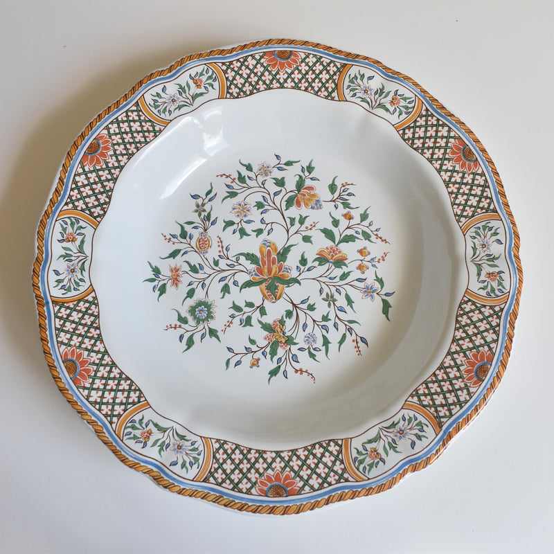 Vintage Deep Plate Gien Rouen Au Sainfoin A