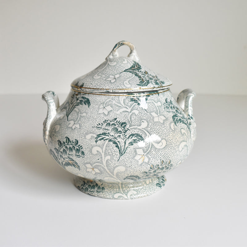 Antique Sugar Pot, Creil et Montereau, Muguet (Lily of the Valley)