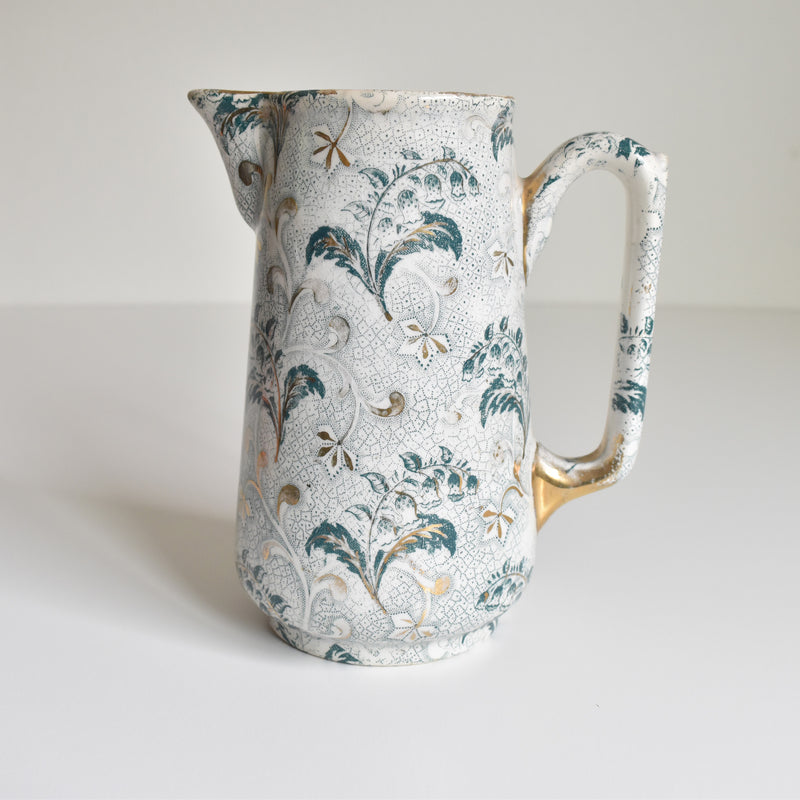 Antique Pitcher, Creil et Montereau, Lily of the Valley