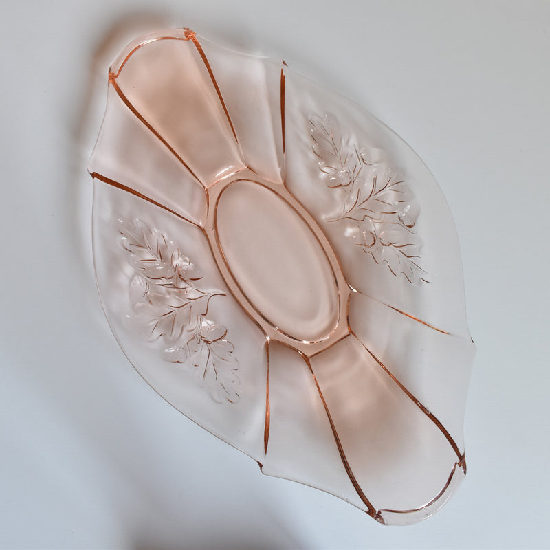 Vintage Pink Glass Plate