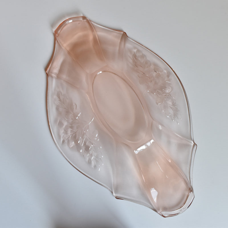 Vintage Pink Glass Plate