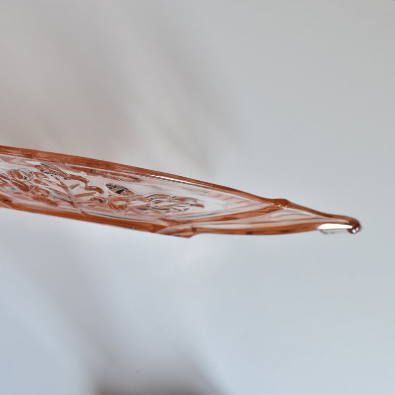Vintage Pink Glass Plate