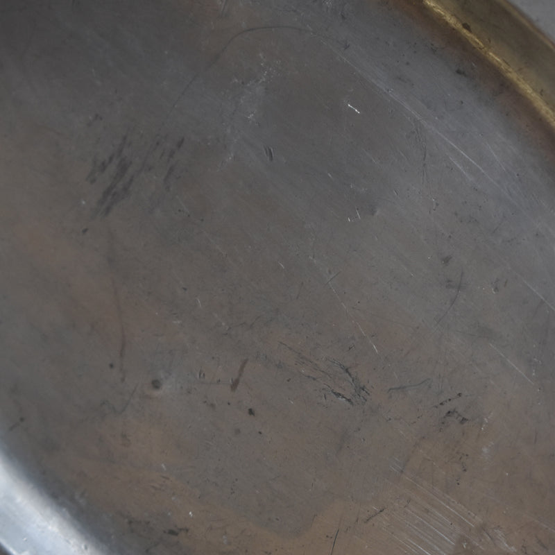 Antique Pewter Oval Flower Rim Plate B
