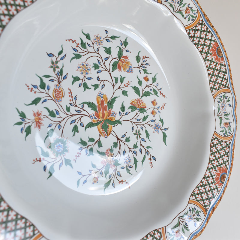 Vintage Deep Plate Gien Rouen Au Sainfoin A