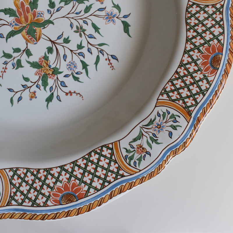 Vintage Deep Plate Gien Rouen Au Sainfoin A