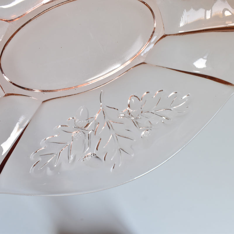 Vintage Pink Glass Plate