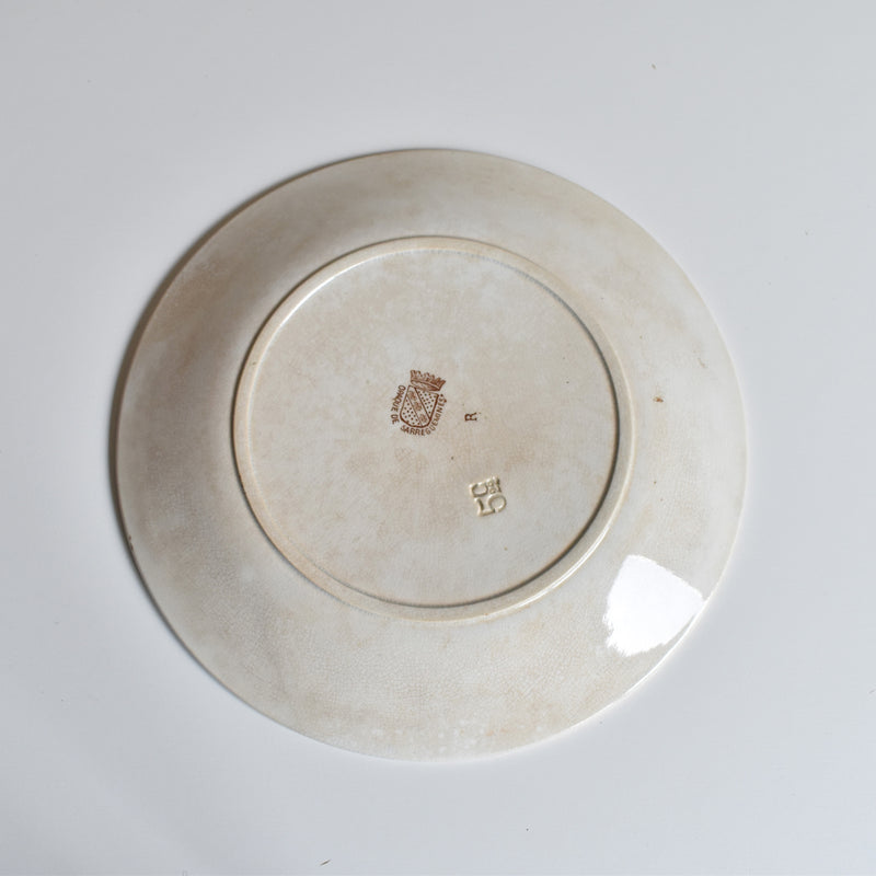 Antique Dessert Plate Sarreguemines Opaque de Sarreguemines I