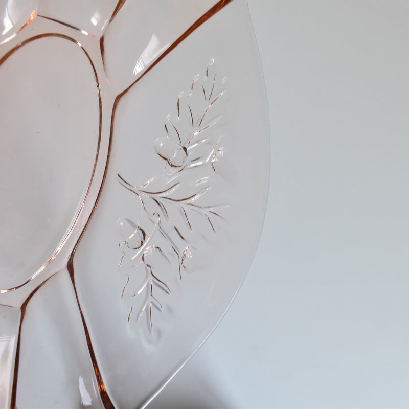 Vintage Pink Glass Plate