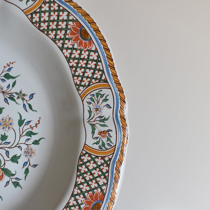 Vintage Deep Plate Gien Rouen Au Sainfoin A