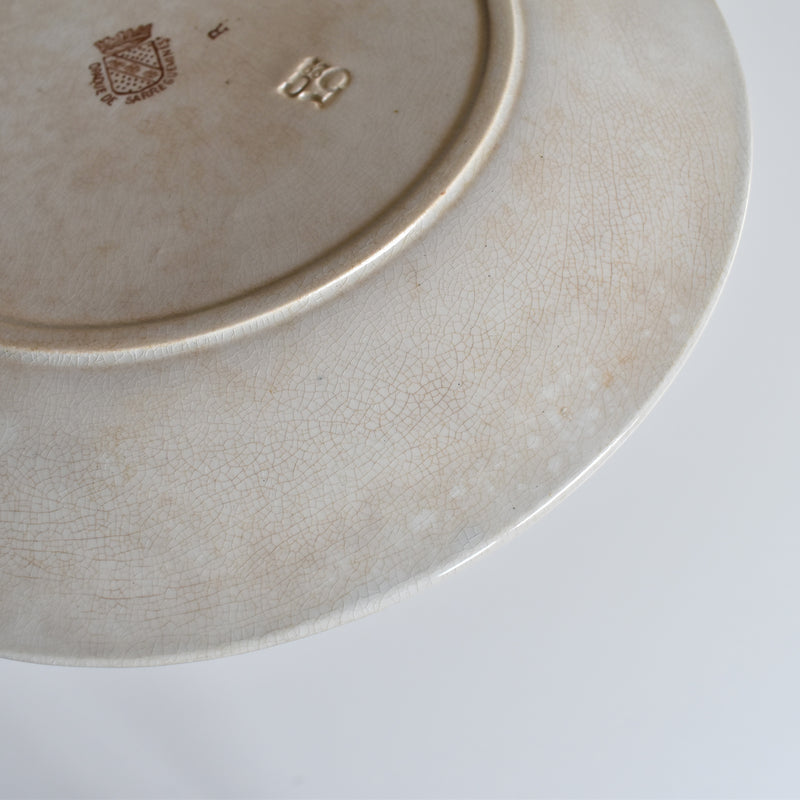 Antique Dessert Plate Sarreguemines Opaque de Sarreguemines I