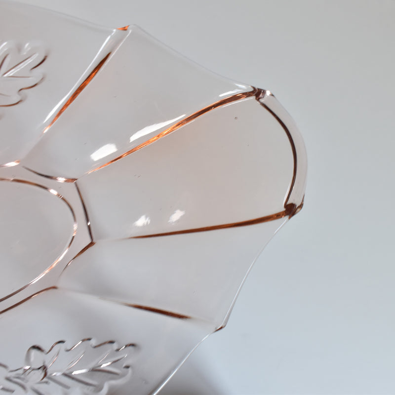 Vintage Pink Glass Plate