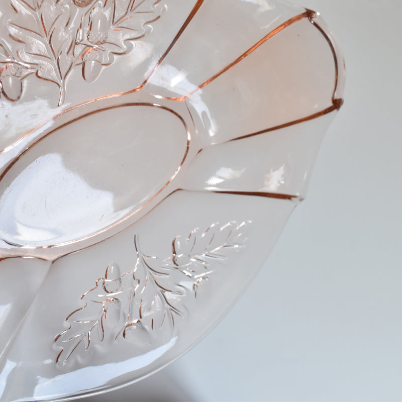 Vintage Pink Glass Plate