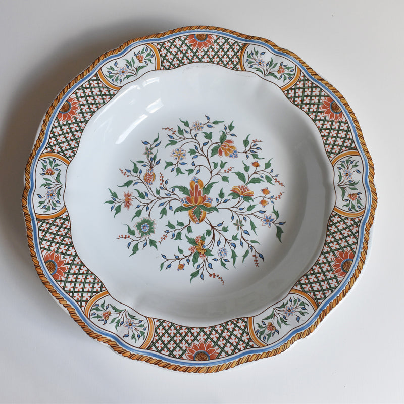Vintage Deep Plate Gien Rouen Au Sainfoin B