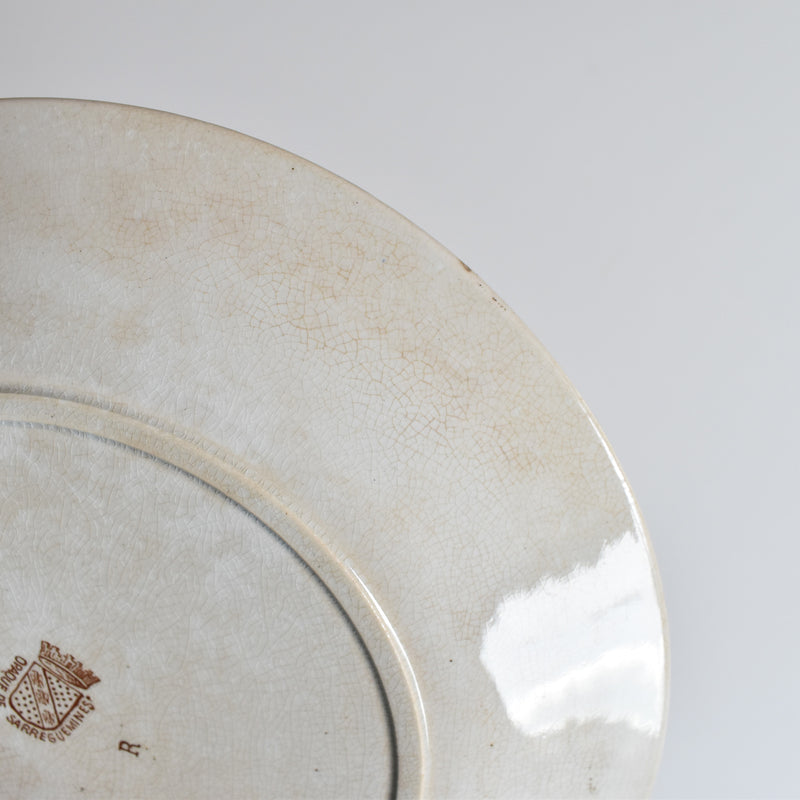 Antique Dessert Plate Sarreguemines Opaque de Sarreguemines I