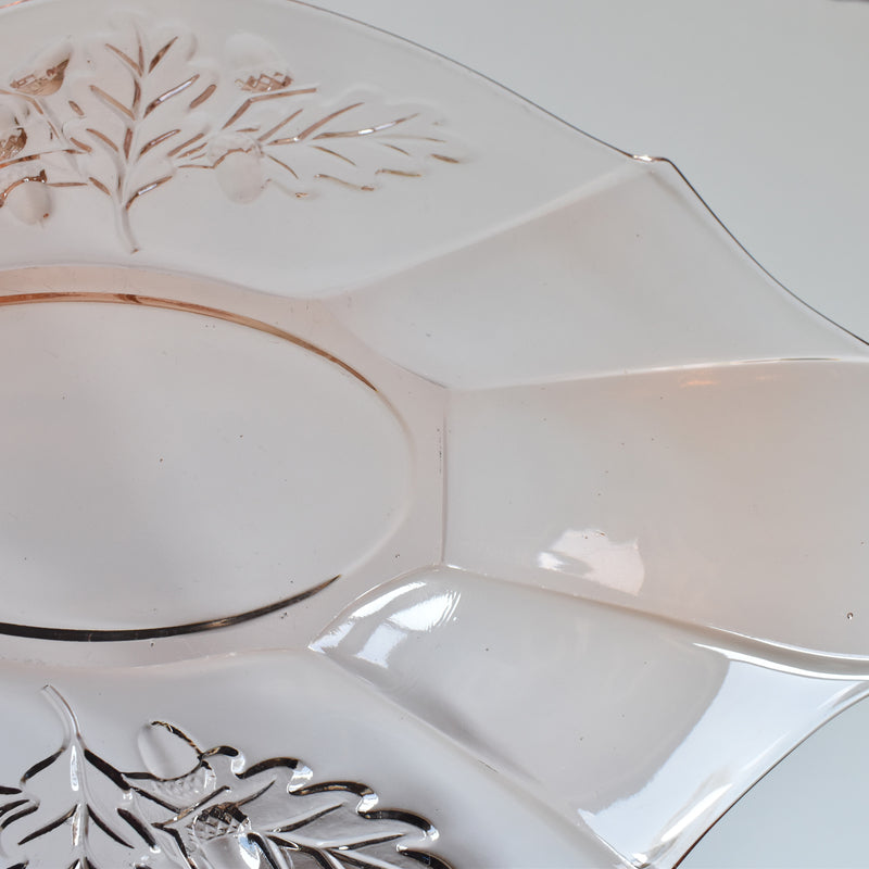 Vintage Pink Glass Plate