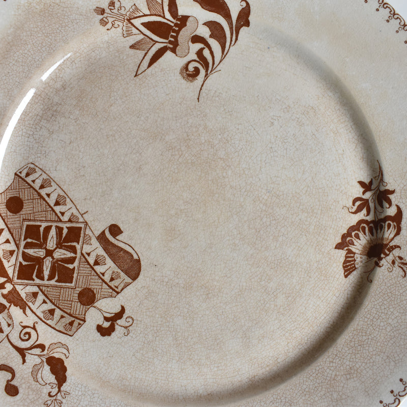 Antique Dessert Plate Sarreguemines Opaque de Sarreguemines I