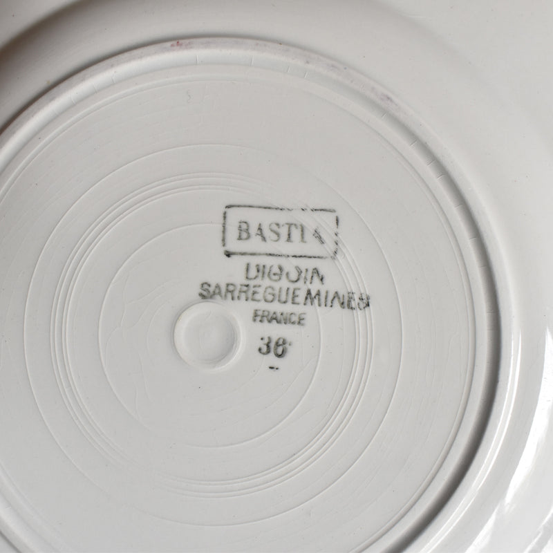 Vintage Dessert Plate, Digoin & Sarreguemines, "Bastia A"