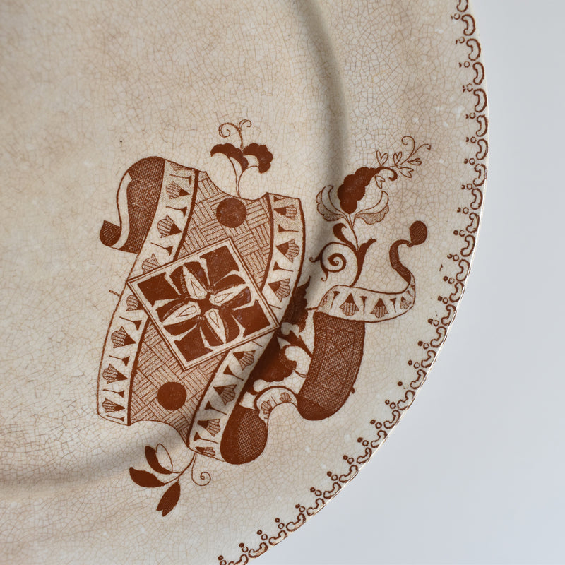 Antique Dessert Plate Sarreguemines Opaque de Sarreguemines I