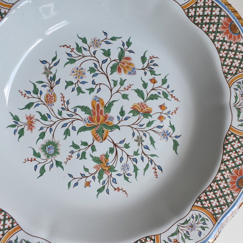 Vintage Deep Plate Gien Rouen Au Sainfoin B