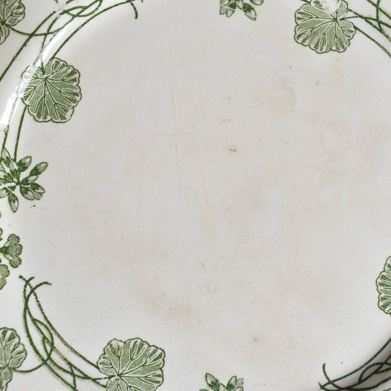 Antique Dessert Plate U&C Sarreguemines Géranium C