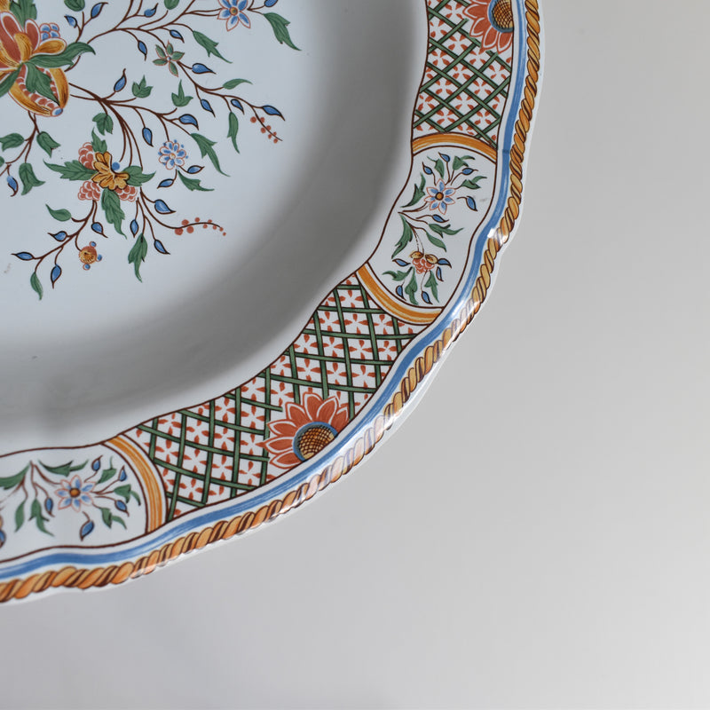 Vintage Deep Plate Gien Rouen Au Sainfoin B