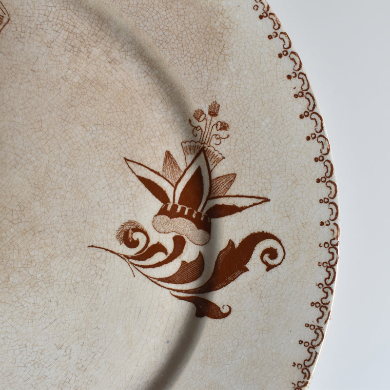 Antique Dessert Plate Sarreguemines Opaque de Sarreguemines I