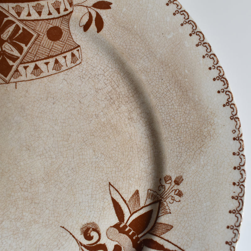 Antique Dessert Plate Sarreguemines Opaque de Sarreguemines I
