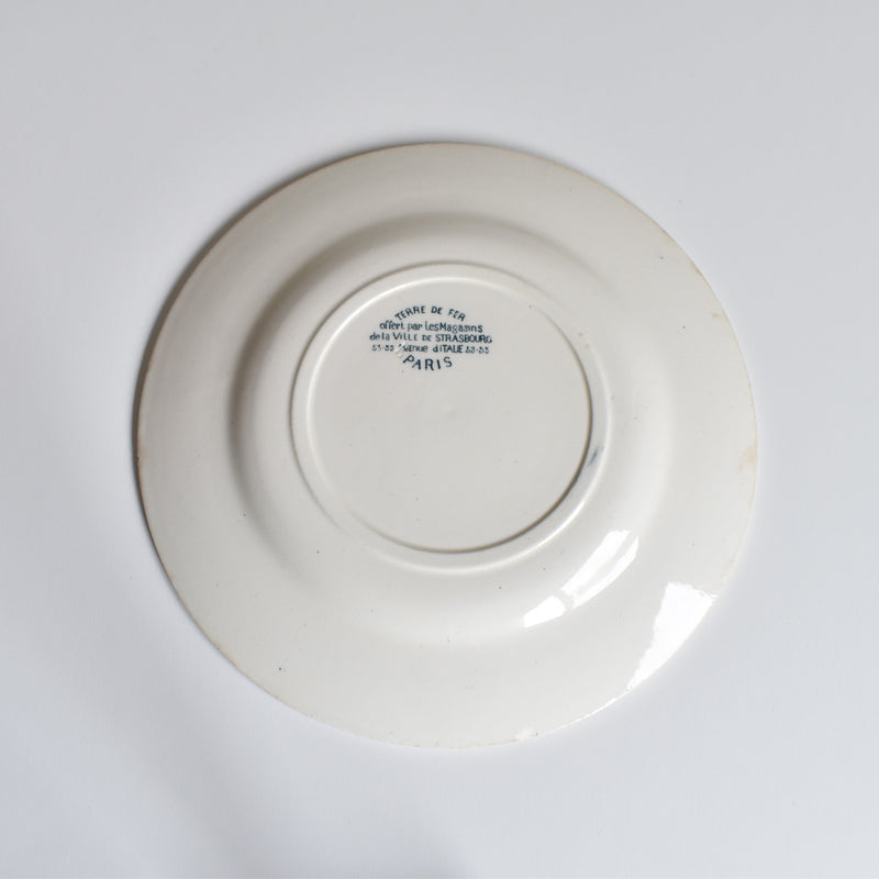 Antique plate TERRE DE FER Paris A