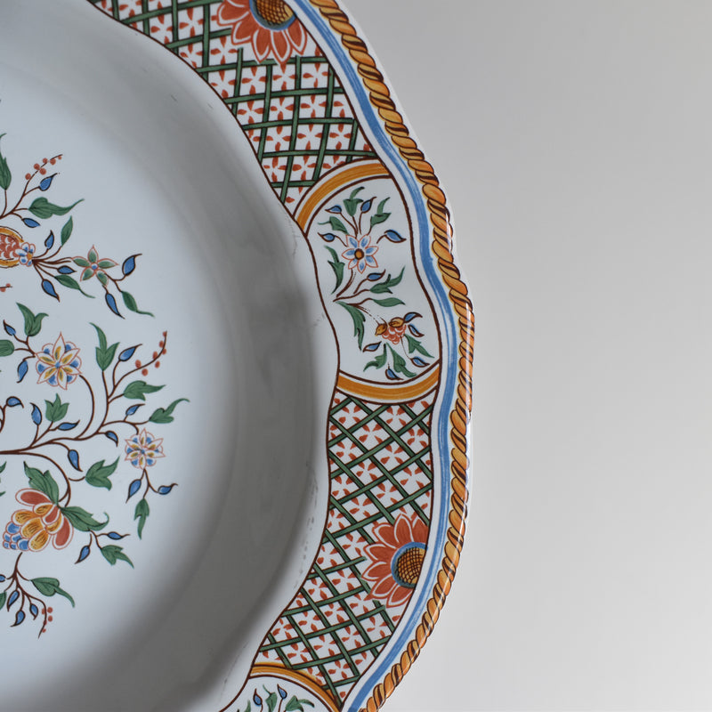 Vintage Deep Plate Gien Rouen Au Sainfoin B