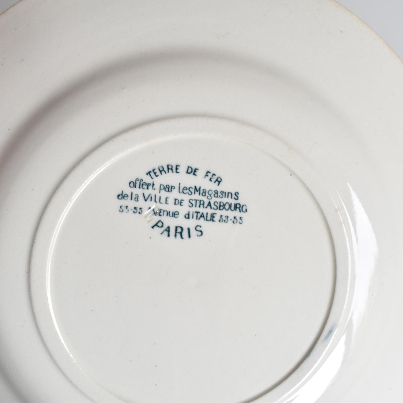 Antique plate TERRE DE FER Paris A