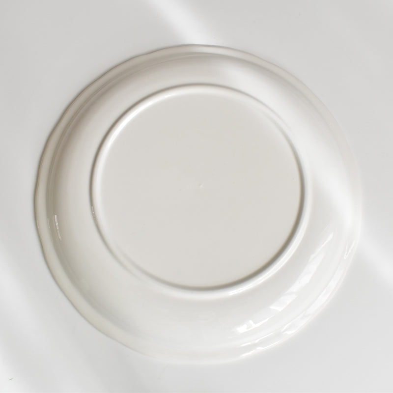Vintage Plate Digoin & Sarreguemines White Relief C