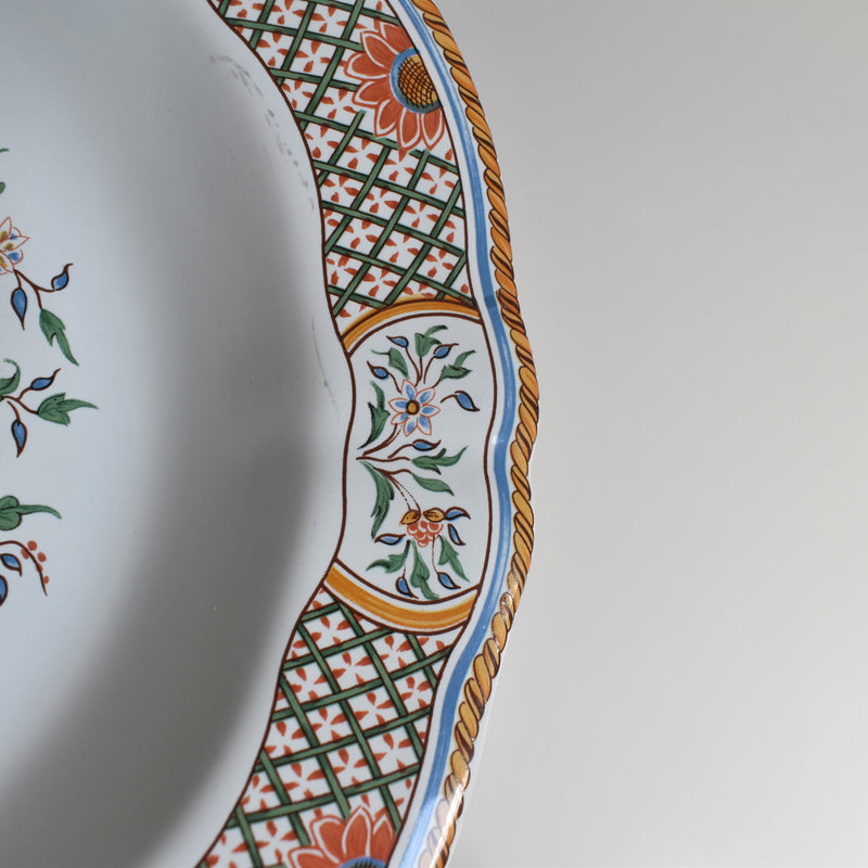 Vintage Deep Plate Gien Rouen Au Sainfoin B