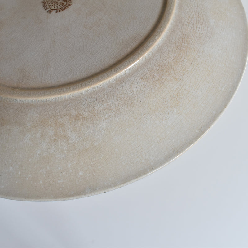 Antique Dessert Plate Sarreguemines Opaque de Sarreguemines J