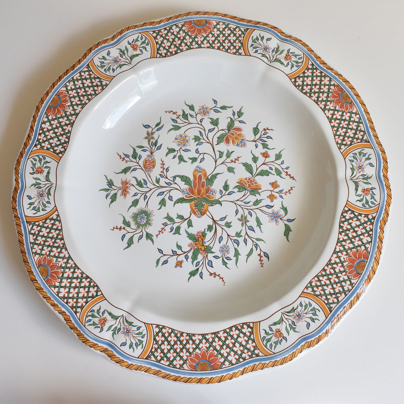 Vintage Deep Dish Gien Rouen "Au Sainfoin"