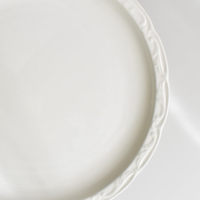 Vintage Plate Digoin & Sarreguemines White Relief C