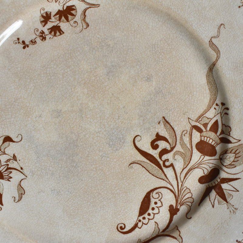 Antique Dessert Plate Sarreguemines Opaque de Sarreguemines J