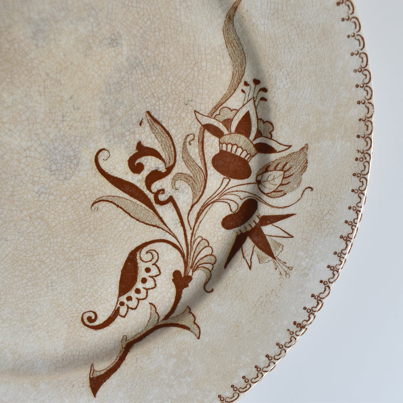 Antique Dessert Plate Sarreguemines Opaque de Sarreguemines J