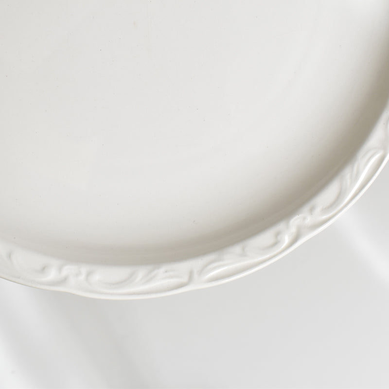 Vintage Plate Digoin & Sarreguemines White Relief C